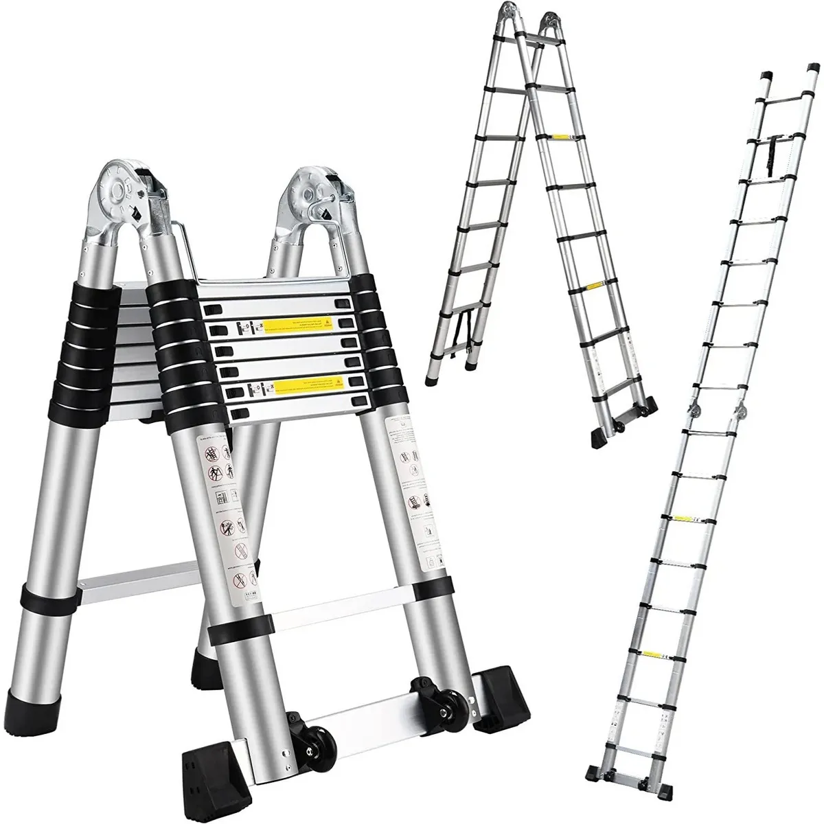 Aluminum Telescopic A-Frame Ladder | Foldable & Adjustable