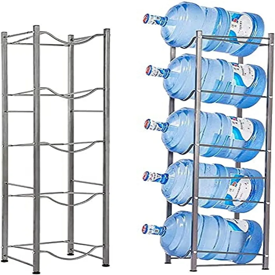 Water Dispenser Bottle Rack | 4-Bottle Gallon Storage Stand | Freestanding Holder for 5 Gallons